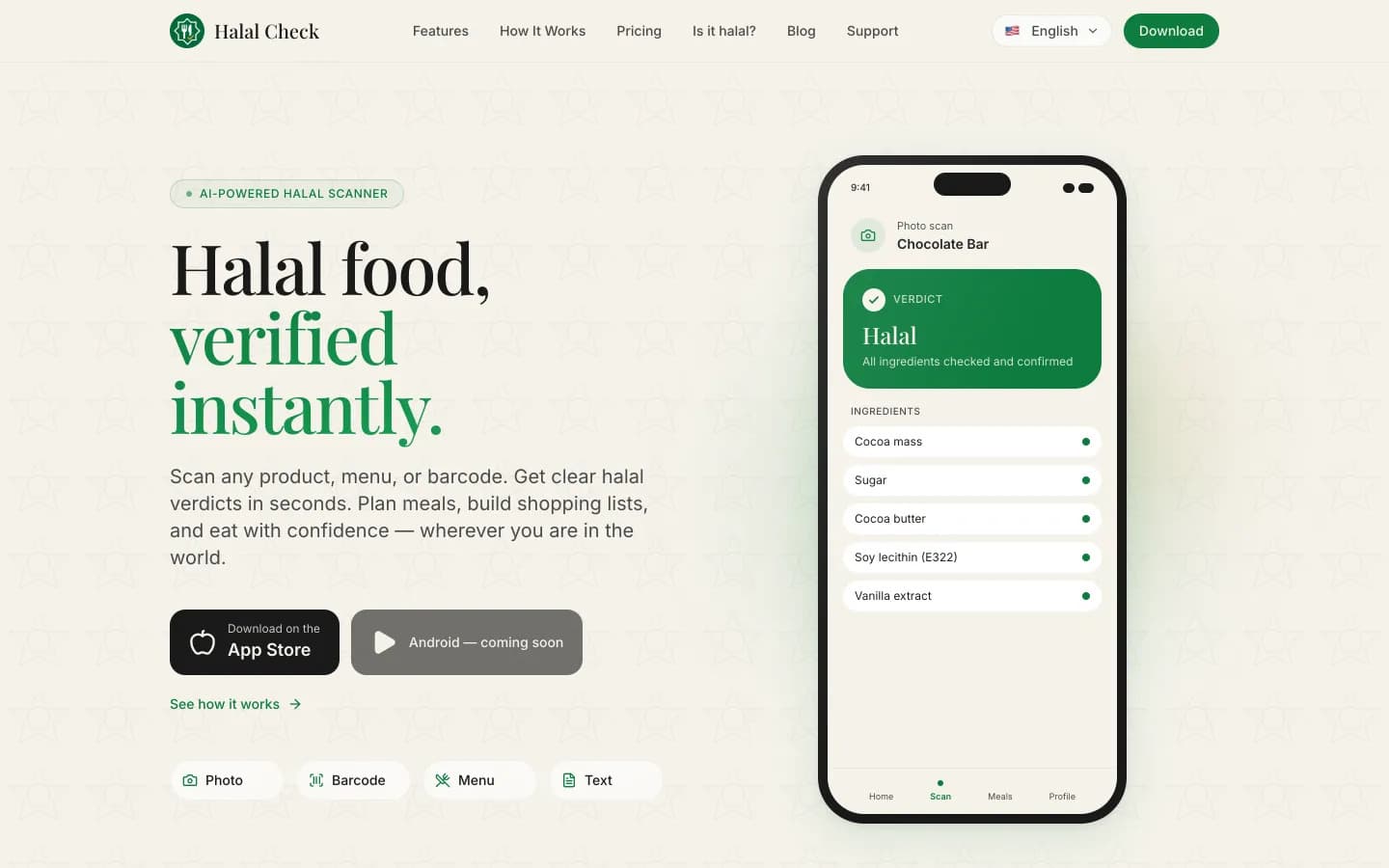 Halal Check screenshot